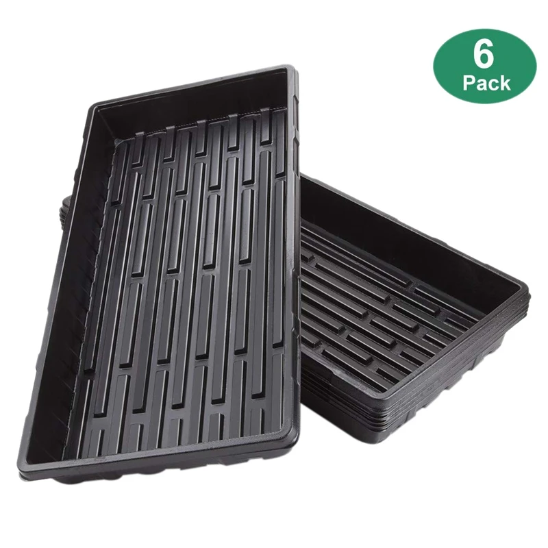 

6 Packs Plastic Growing Trays Seed Seedling Starter for Greenhouse Hydroponics Plant Germination Plant Flower Pots Nursery Grow