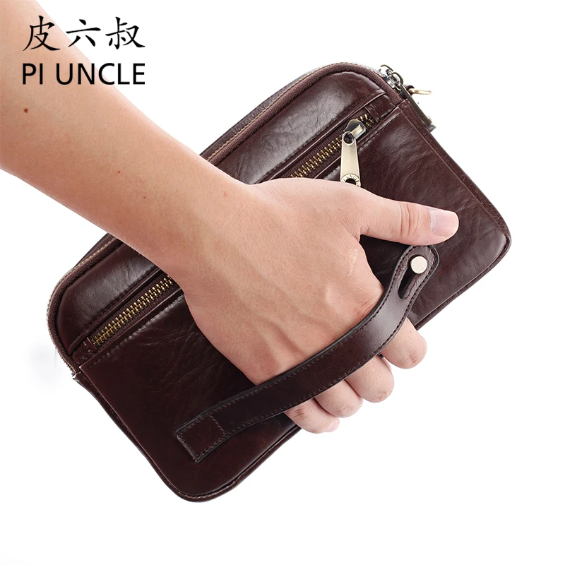 PI UNCLE 2019 новый мужской клатч из натуральной кожи ручная сумка Мужской Длинный