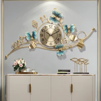 iron antique office wall clock flower vintage modern design large novelty wall clock rustic girls reloj pared clocks by50wc