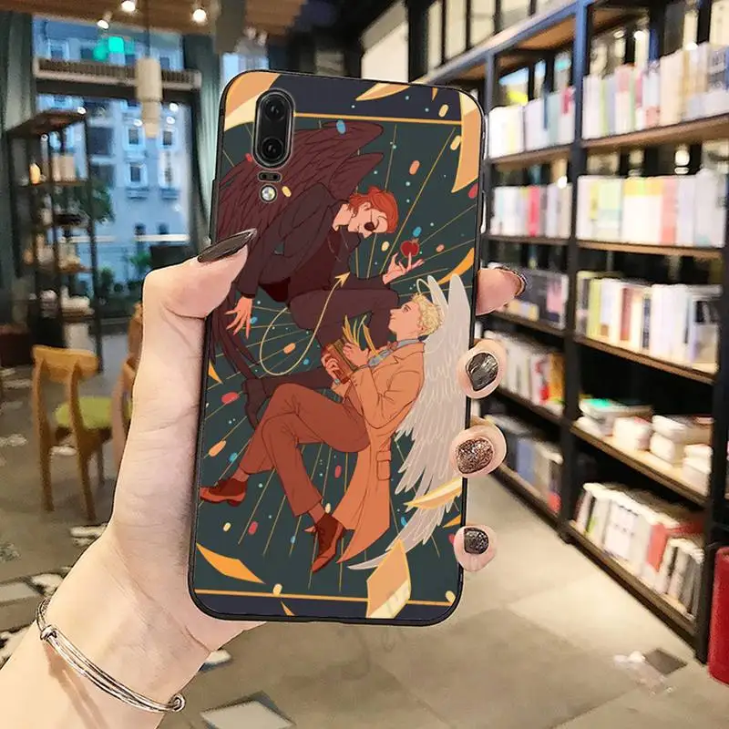 

Good Omens Angel and demon Phone Case For Huawei honor Mate P 10 20 30 40 i 9 8 pro x Lite smart 2019 nova 5t