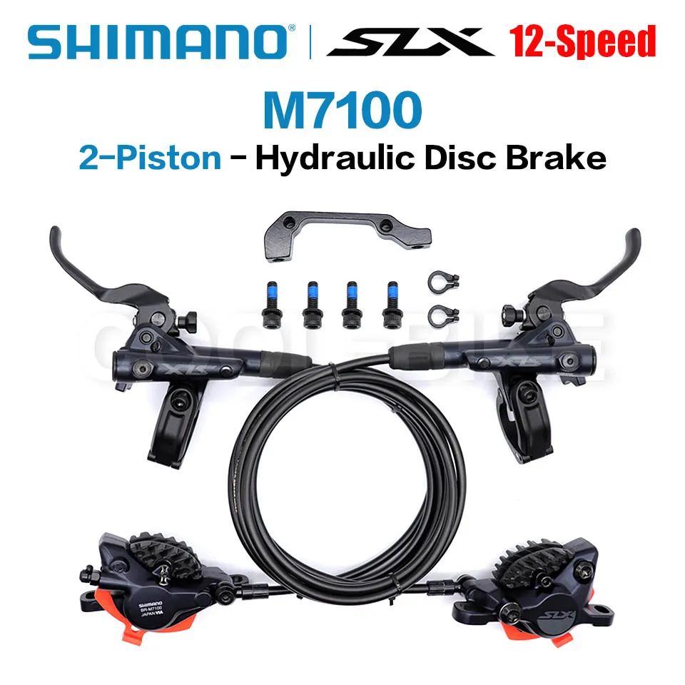 Комплект 4-поршневых гидравлических дисковых тормозов Shimano SLX M7100 для горного