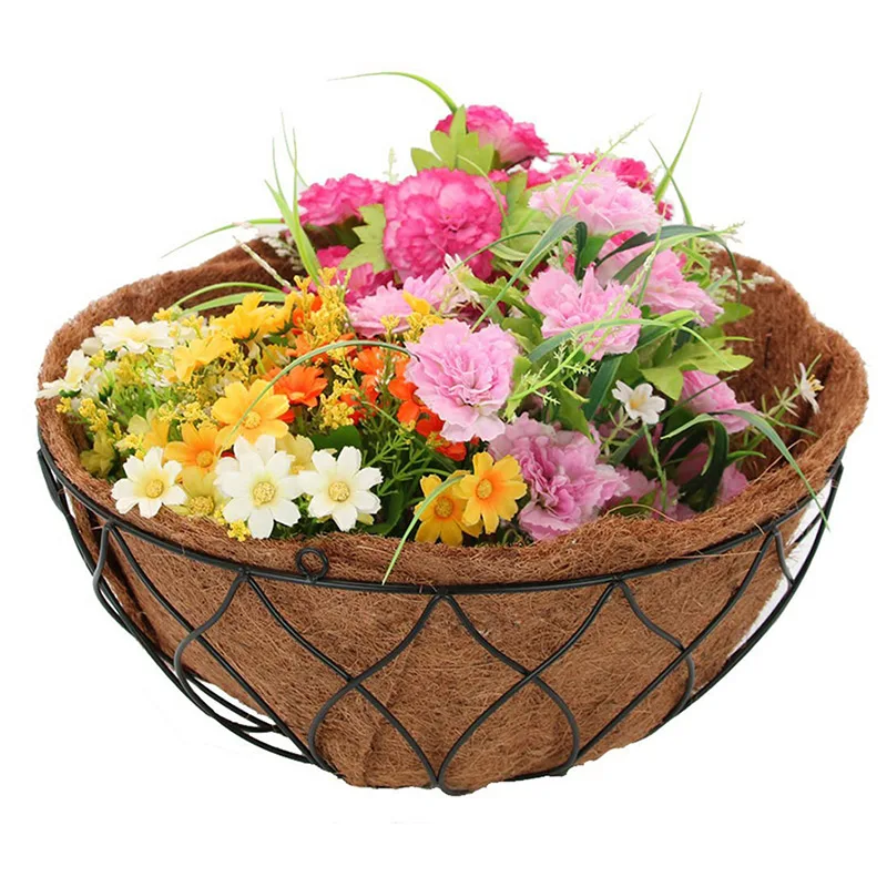 

61cm Round Shape Cocos Liner for Planters Hanging Plant Basket Liner Replacement Coconut Palms Mat for Balcony DC156