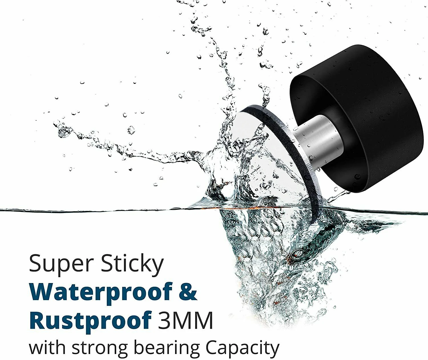 1 шт. дверной стопор без перфоратора стальной резиновый со звукопоглощающим