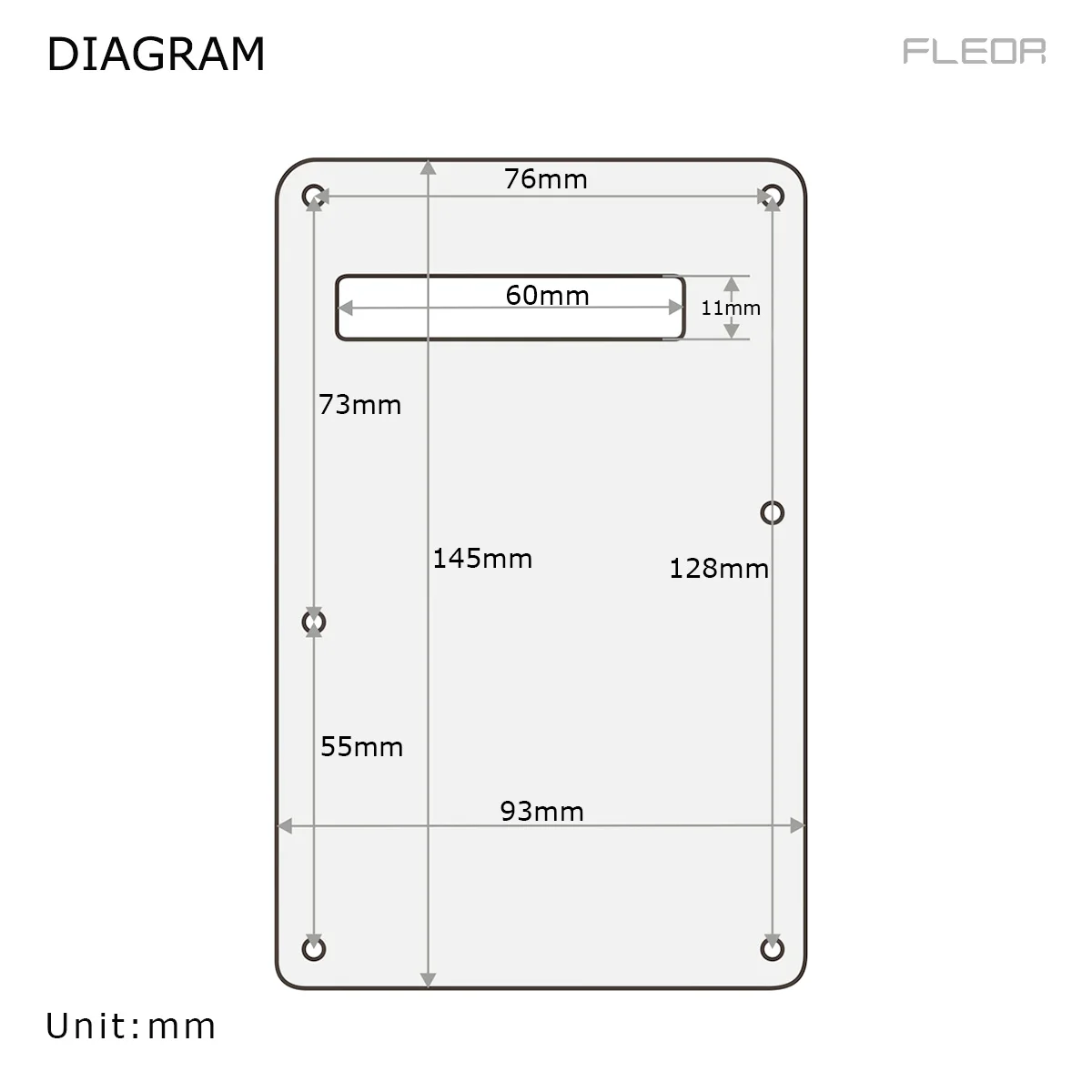Чехол-тремоло FLEOR ST Electric Задняя панель для гитары коричневый черепаховый чехол |