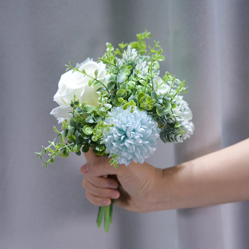 Искусственный цветочный набор 1 шт. растения из эвкалипта искусственные розы