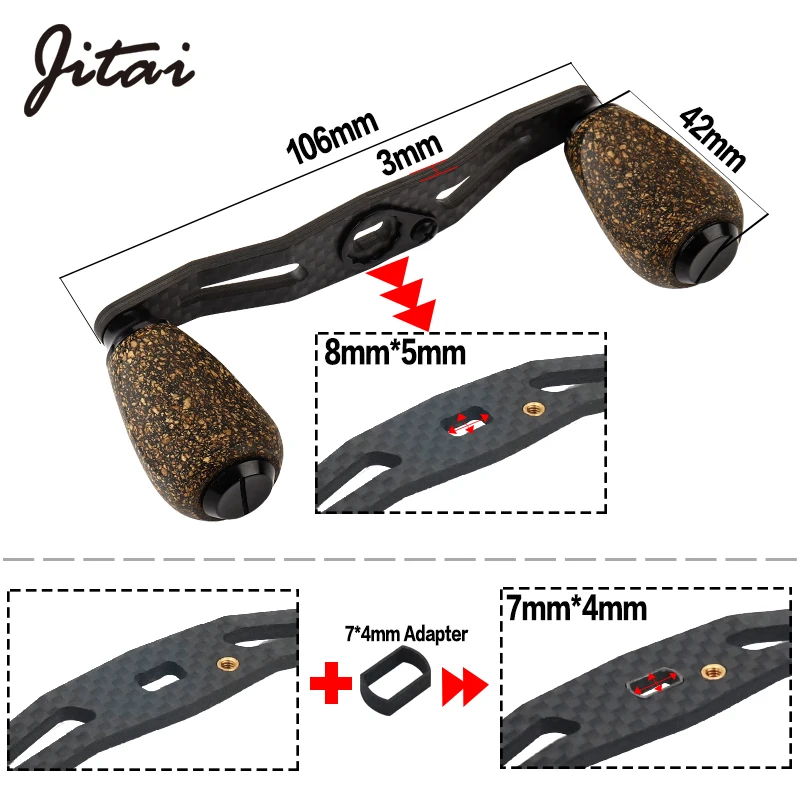 Рыболовная катушка JITAI 8*5 мм 7*4 ручка с прочной пробковой ручкой для