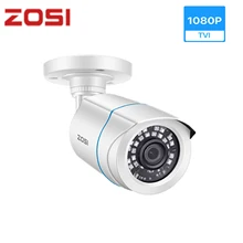 ZOSI HD 1080P 2MP H.265 TVI CCTV Video Home Security IR Night Vision Weatherproof Bullet Camera for Surveillance System