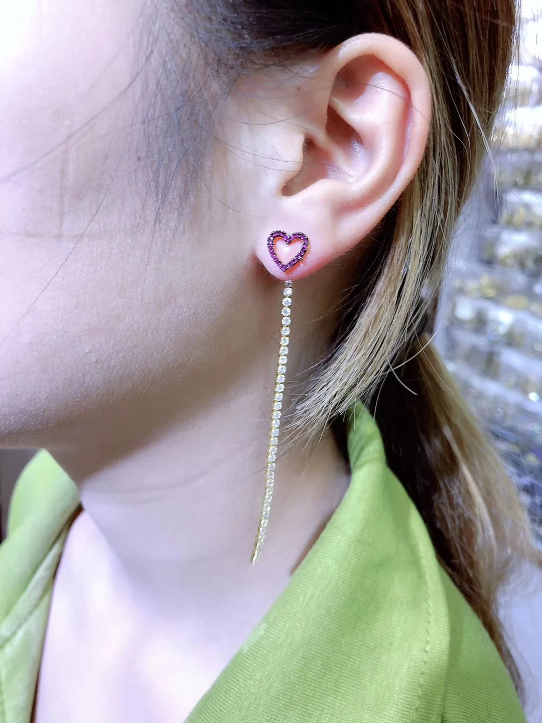 style 5 5 пар, микро Pave кубический цирконий CZ теннисная Цепочка кисточкой Висячие очаровательные серьги для женщин леди - Окраска металла: style 5