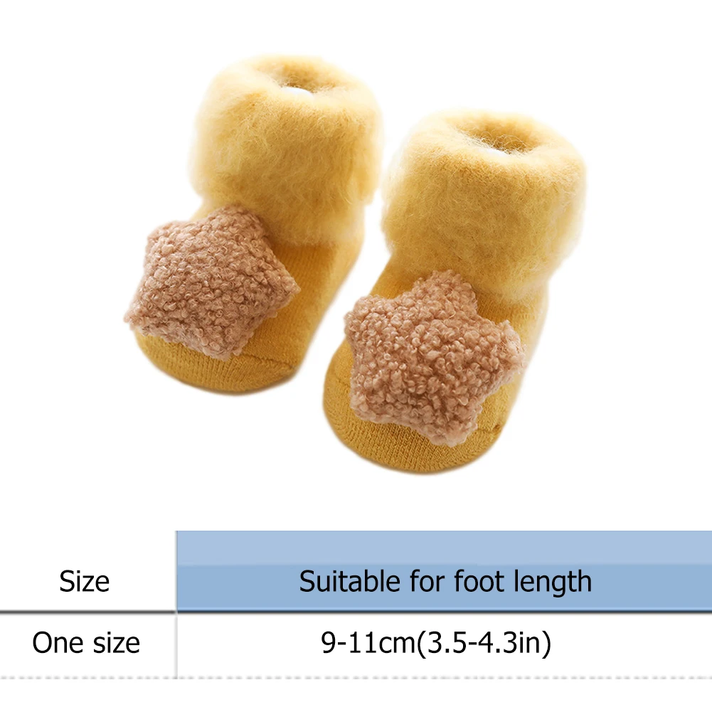 

6-18M Baby Fashion 3D Love Heart Floor Walking Socks Newborn Infant Kids Autumn Winter Anti Slip Thickened Cotton Terry Socks