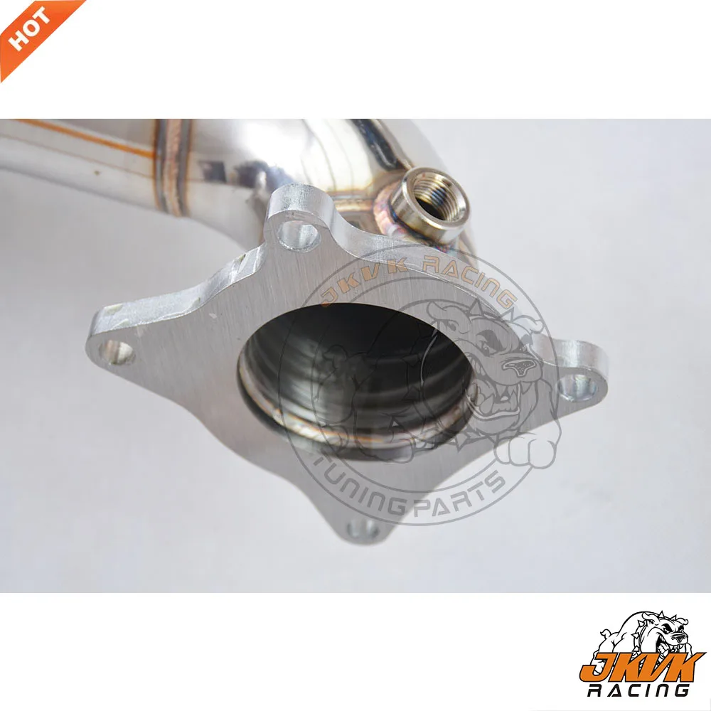 JKVK RACING SS304 выхлопная труба 3 ''с высоким потоком для MK6 R A3 8P S3 TTS 1.8L 2.0L TFSI с 200