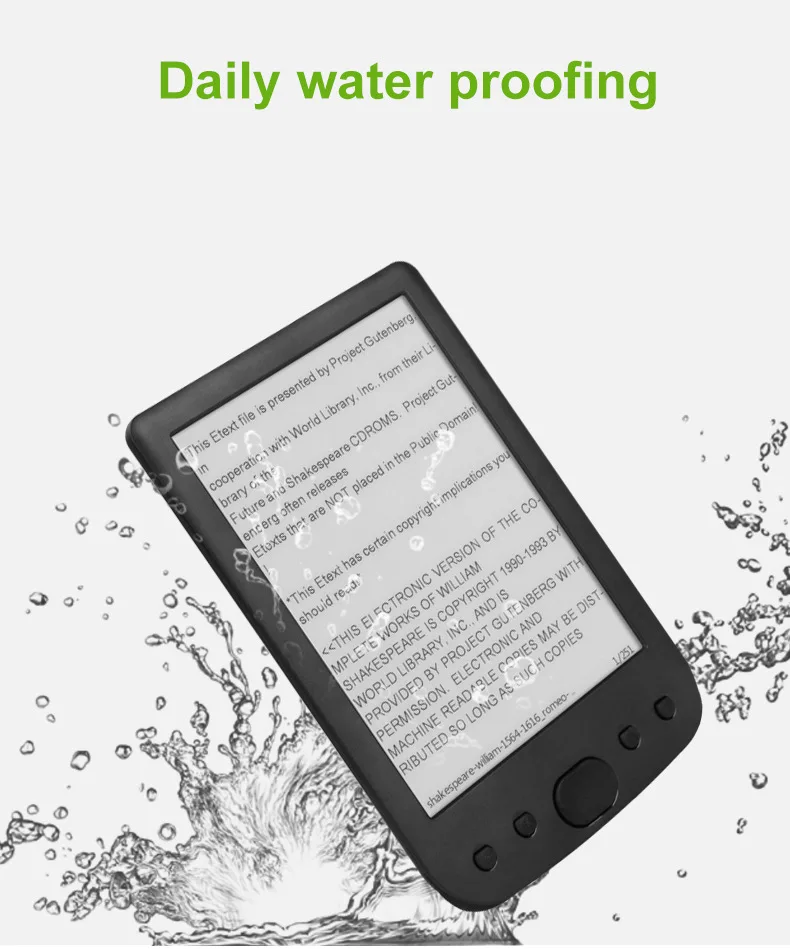 Черный считыватель электронных книг FB2 e ink Reader E 8 Гб 6 дюймов|Электронные книги| |