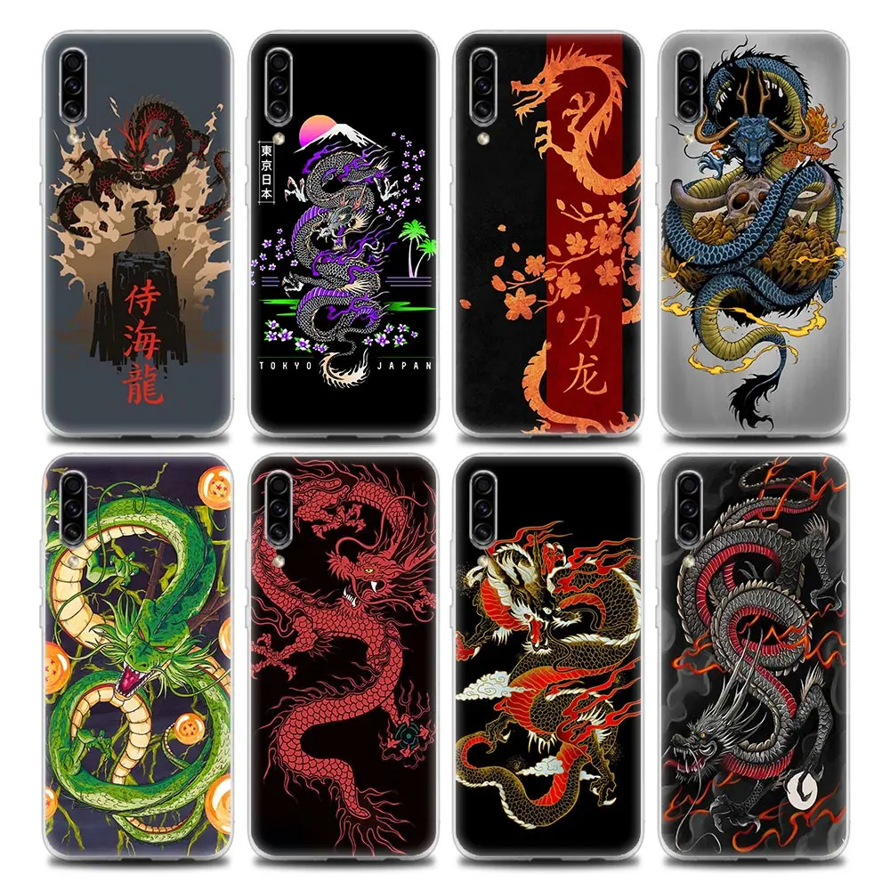 

Animal Fashion Dragon Pattern Clear Phone Case for Samsung A70 A70s A40 A50 A30 A20e A20s A10 A10S Note 8 9 10 Plus Soft Silicon