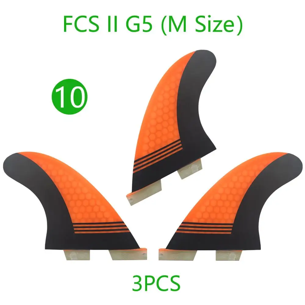 FCS2 G5 стеклопластиковые плавники для серфинговой доски 3 шт. Средний Подруливающее устройство Future Surfing плавники - Цвет: 10