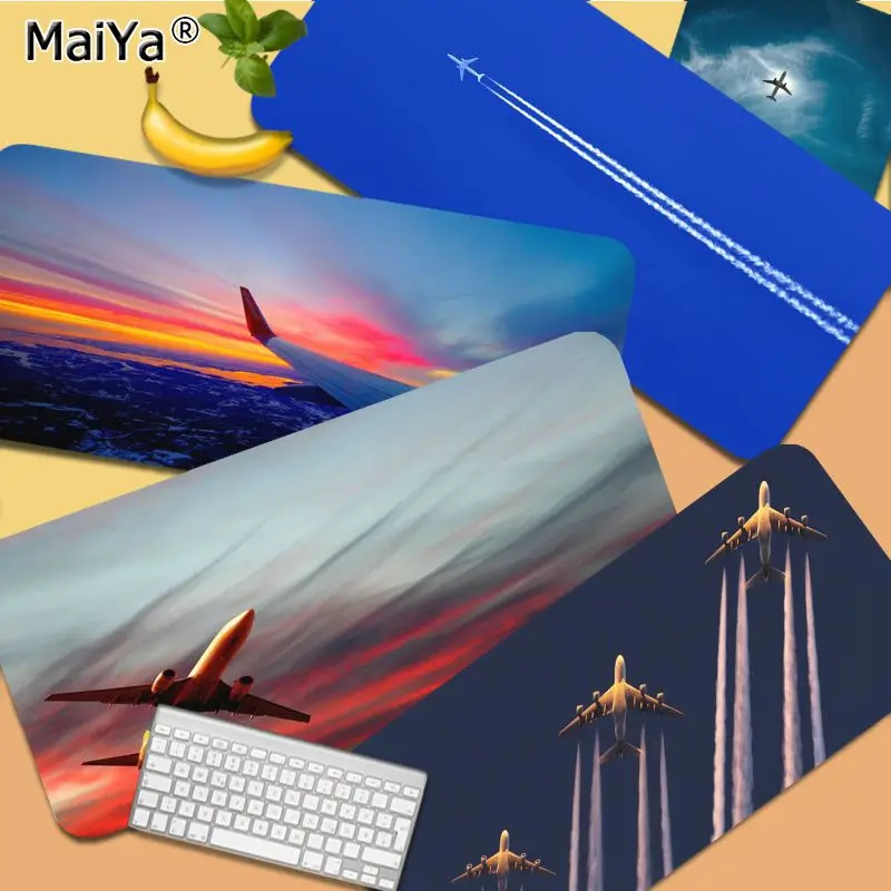 

Резиновый коврик для игровой клавиатуры Maiya с изображением самолета облаков для девочек