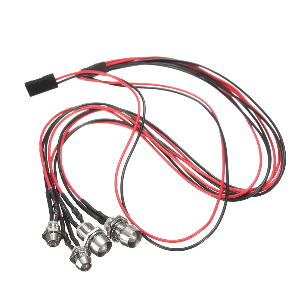 Радиоуправляемая модель автомобиля фара комплект 3 мм красный 5 белый для 1/10 1/8 RC