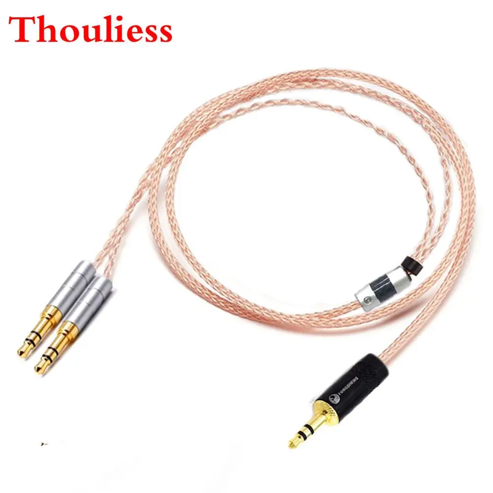 

Thouliess HIFI 7N Single Crystal Copper Sundara Aventho Focal Elegia t1 t5p D7200 MDR-Z7 2.5/3.5/4.4mm Balance Headphone Cable