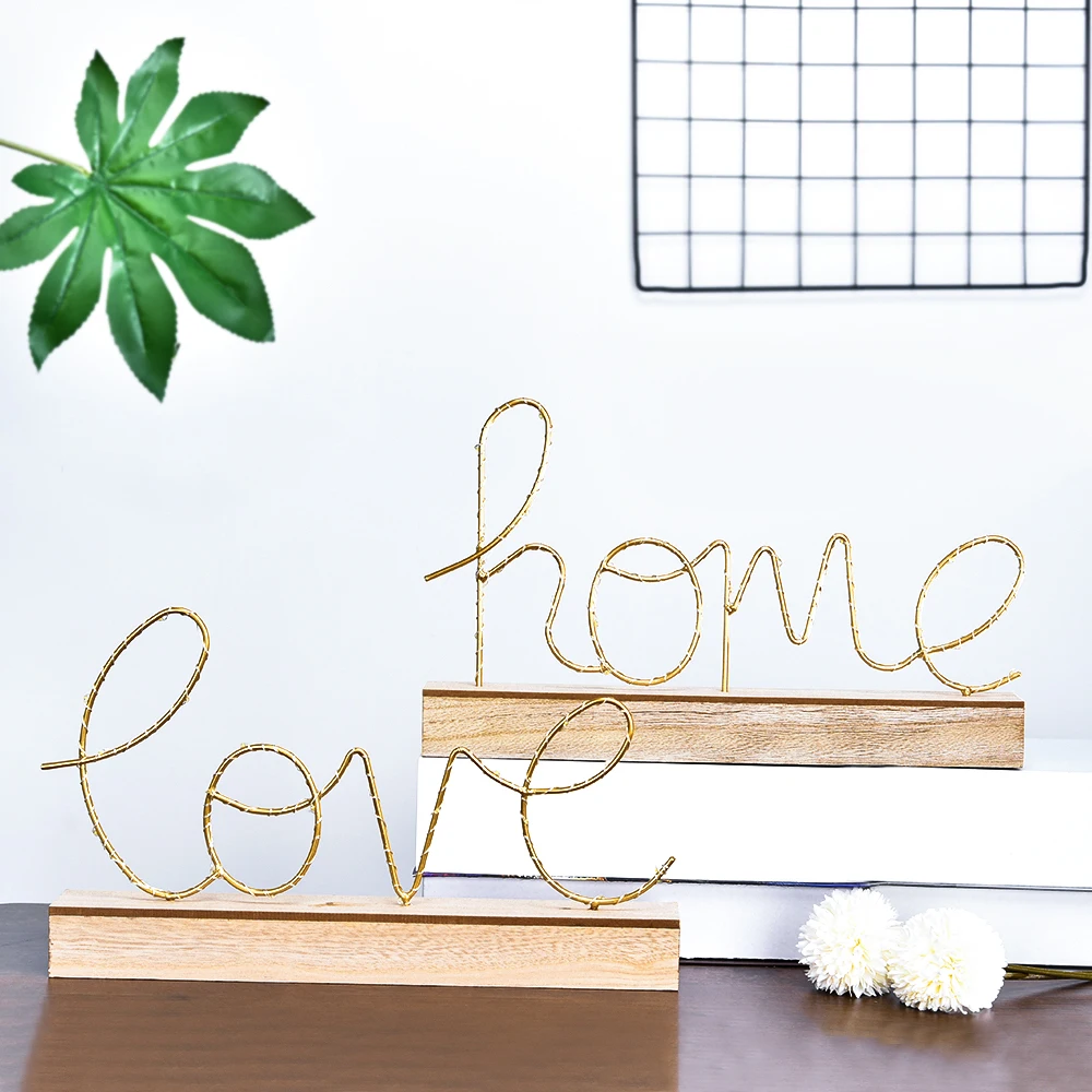 Светильник с надписью LOVE Свадебный художественный стол подарок на день Святого