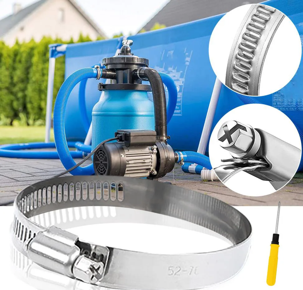 

Stainless Steel Strengthens The Clamp Hose Clamp Circular Air Water Pipe Fuel Hose Clips Of Water Pipe Fasteners Clamps Tool