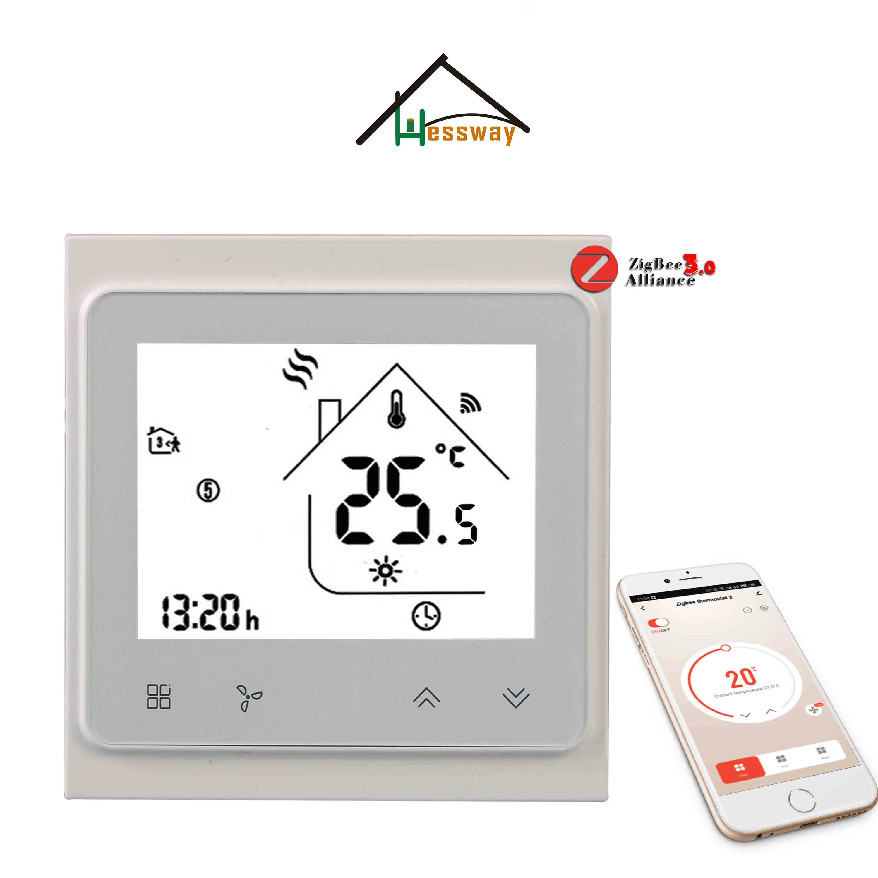 Термостат HESSWAY 2P4P с холодным нагревом Zigbee для комнатного регулятора температуры