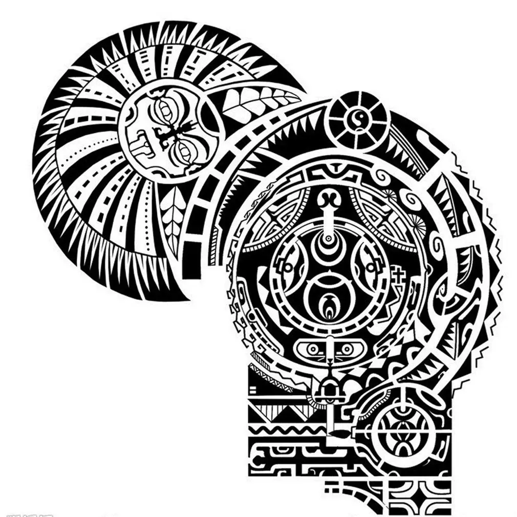 

Наклейка с татуировкой на плечи и грудь, устойчивая к солнцу, наклейка с татуировкой, крутая татуировка в стиле Харадзюку, имитация татуиров...