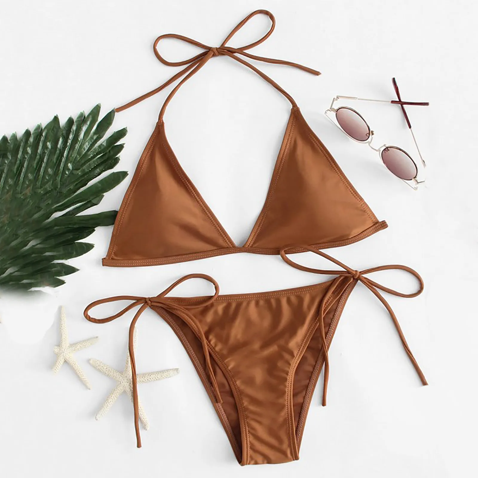 

Новинка, Женский сексуальный купальник с эффектом пуш-ап, контрастные градиентные бикини с высокой талией, комплект для женщин, пляжная оде...