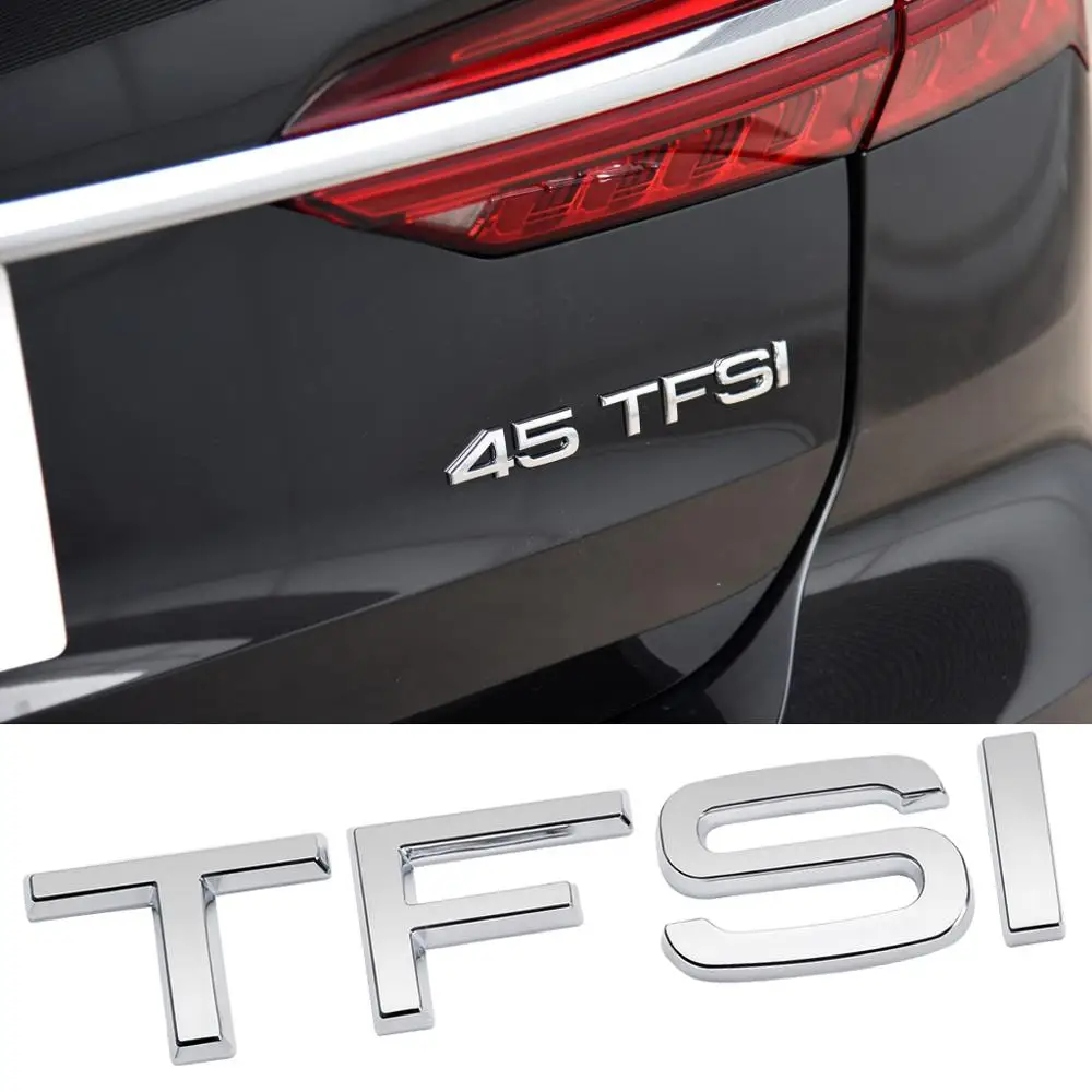 TFSI A3 A6 A6L A8L с буквенным логотипом наклейка на багажник автомобиля Металлическая