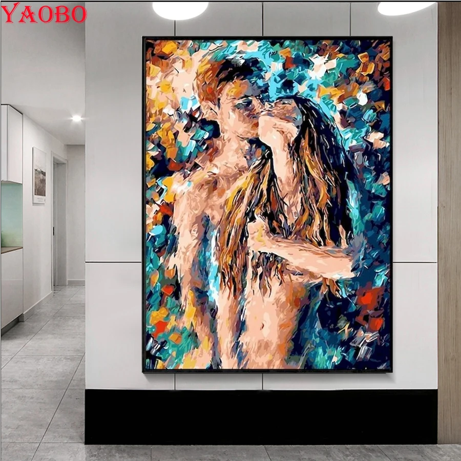 

5D DIY алмазная живопись абстрактная сексуальная пара вышивка крестиком Алмазная Вышивка Полный дисплей мозаика Алмазная мозаика домашний декор