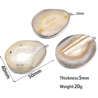 natural stone agates necklace pendants charm for gold plating crystal pendant slices pendant for jewelry making
