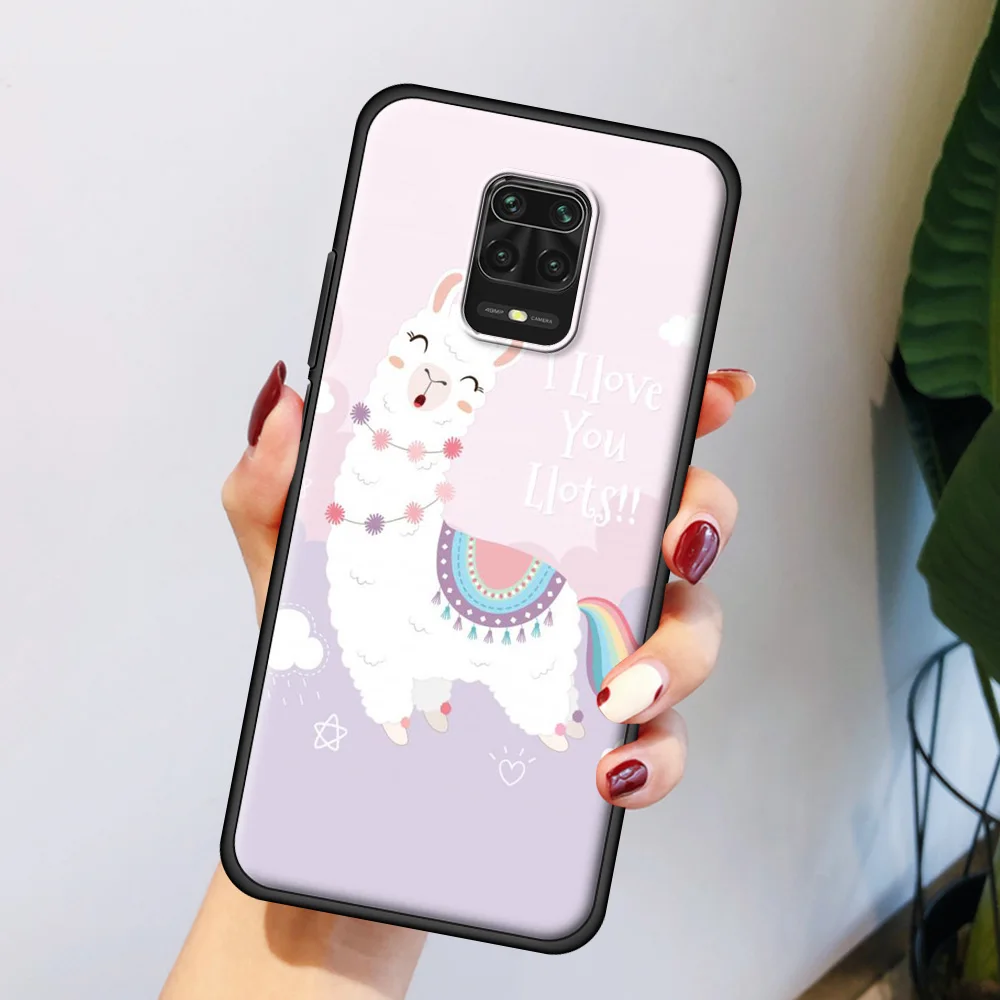 

Luxury Coque for Redmi Note 10 Note 9 8 7 9T 8T 9S Pro 7A 8A 9 9A 9C K40 Pro Plus Silicon Phone Case Cartoon Alpaca