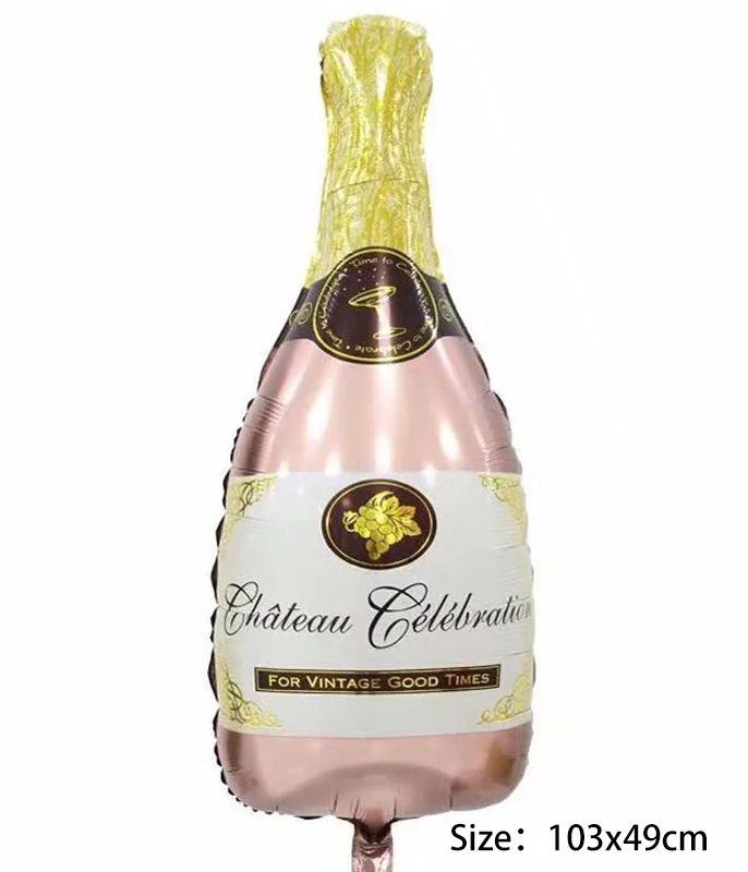 1pcs rose gold bottl Свадебные Воздушные шары, розовое золото, вечерние украшения, корона, Miss To Mrs, воздушные шары, команда невесты To Be Hen, Холостяки, вечерние украшения, принадлежности - Цвет: 1pcs rose gold bottl