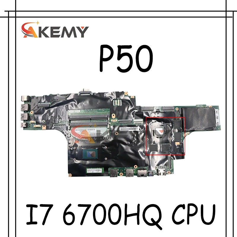 

Материнская плата Akemy для ноутбука Lenovo Thinkpad P50, процессор I7 6700HQ, протестирован, OK FRU 01AY481 01AY480 01AY445 01AY449 01AY453 01AY361