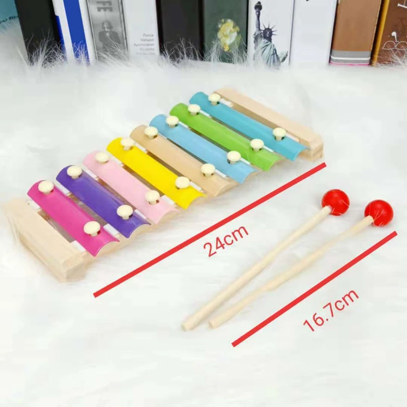 

Octave Xylophone Musical Instrument Toy Pine Steel Sheet Improve Study Week Music Percussion Instrument Gifts