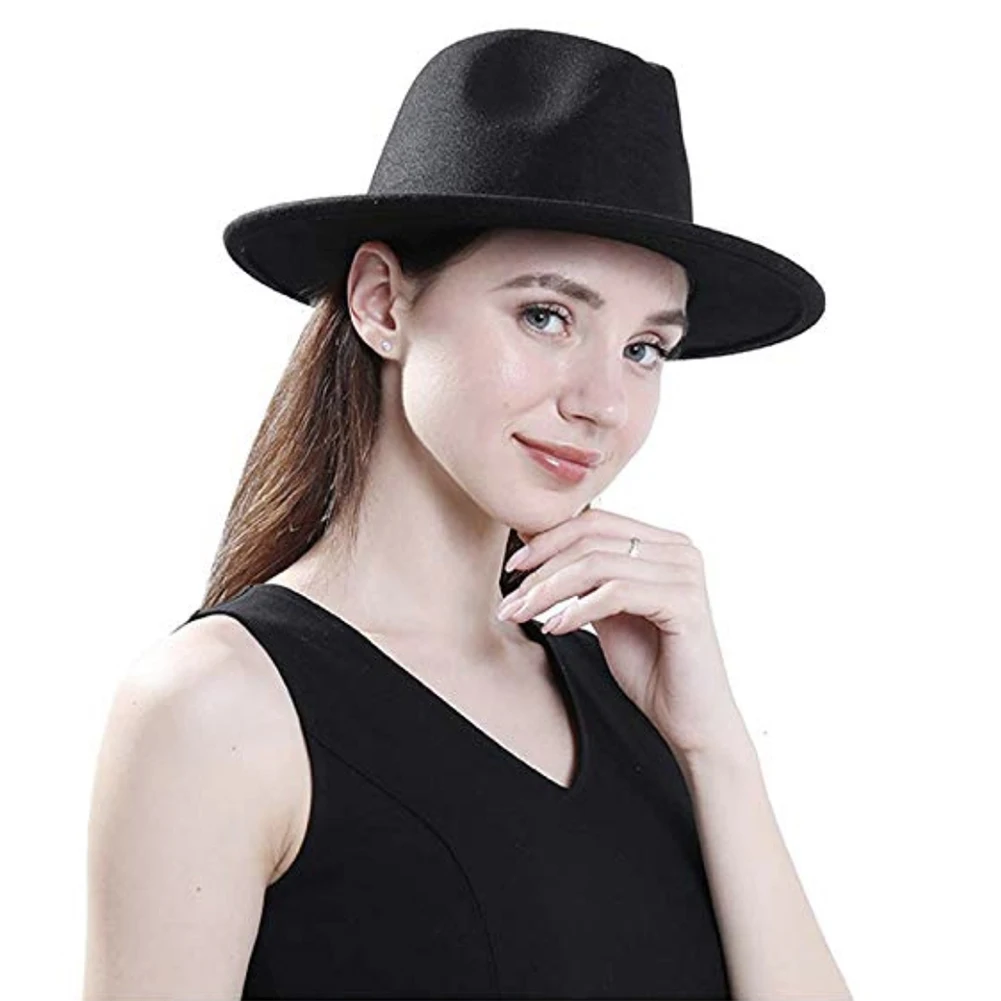 Шляпа Fedora из фетра с широкими полями шляпа от солнца Панама ковбойская для