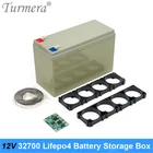 Turmera 12V 32700 Lifepo4 Батарея ящик для хранения 4S 20A BMS Никель с держателем для бесперебойной Питание или 12V мотоциклов Применение