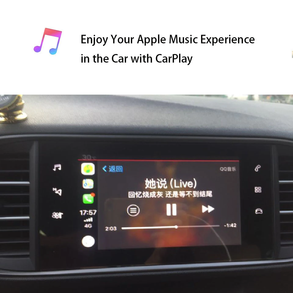 Беспроводной автомобильный интерфейс Apple CarPlay Android с функцией AirPlay Mirror Link для Peugeot