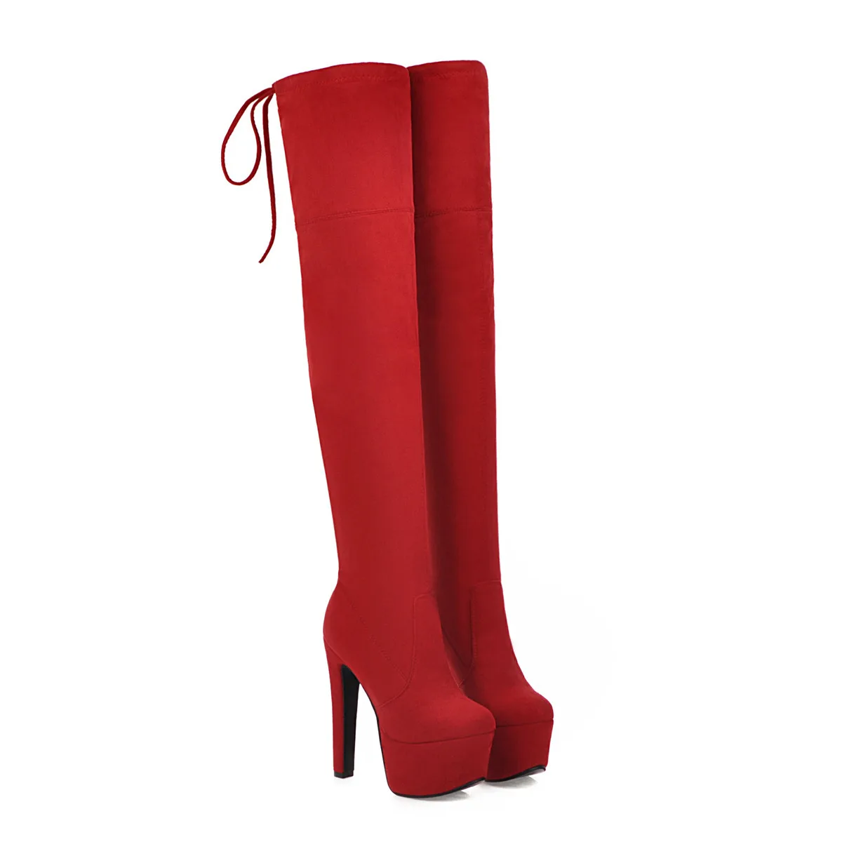 

high heel platform suede knee boots new fashion super for winter 2021