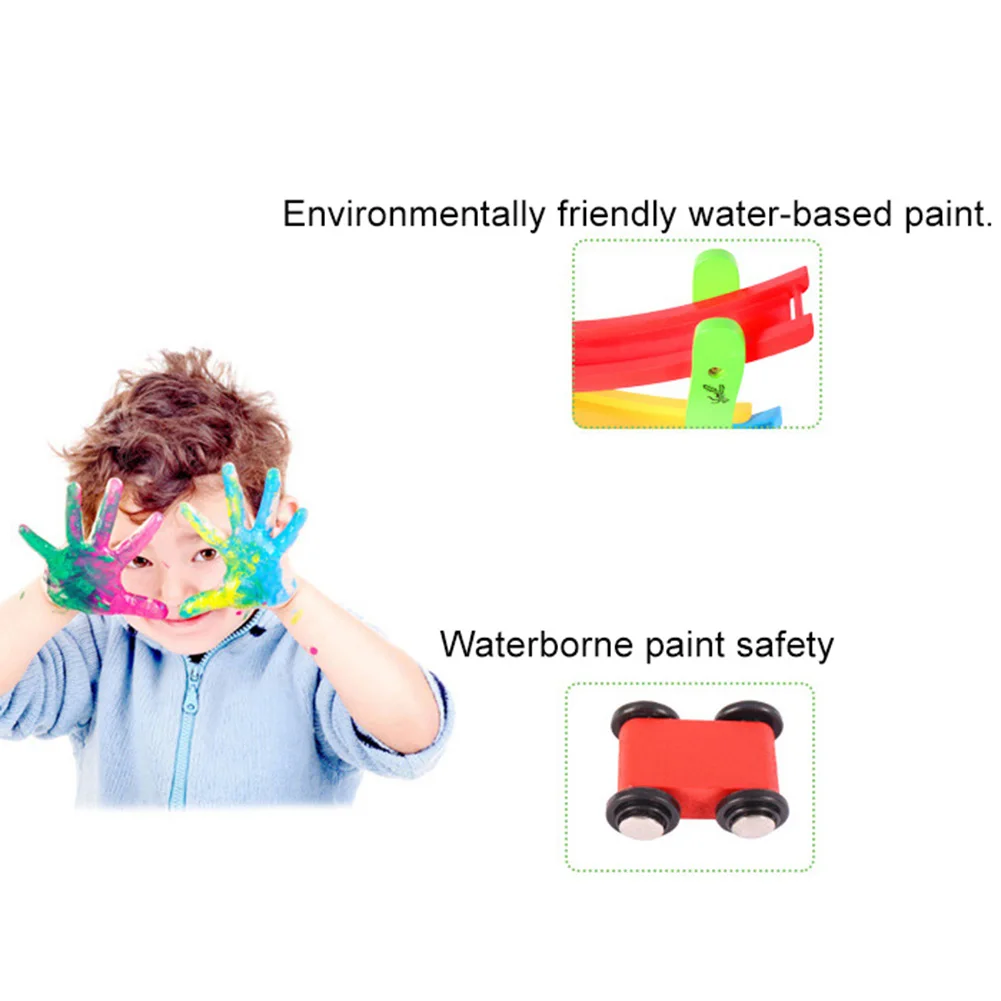 Деревянная 4-скользящая гоночная дорожка раздвижные автомобили Детские ручные