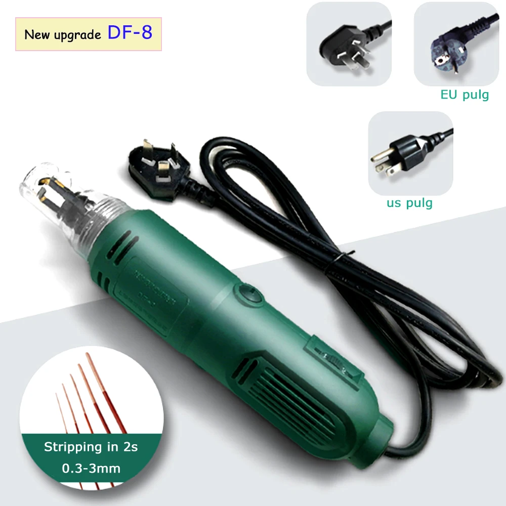 

Новинка, Электрический скребок для краски DF-8 Wire 110 / 220 В, ручной скребок для краски 0,3-3,0 мм, очиститель проводов, чистка лака, инструмент для з...