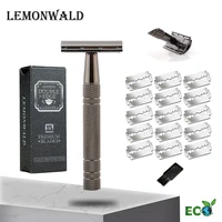 lemonwald double edge safety razor wet shaving razors classic suitable for all standard razor blades gift for men
