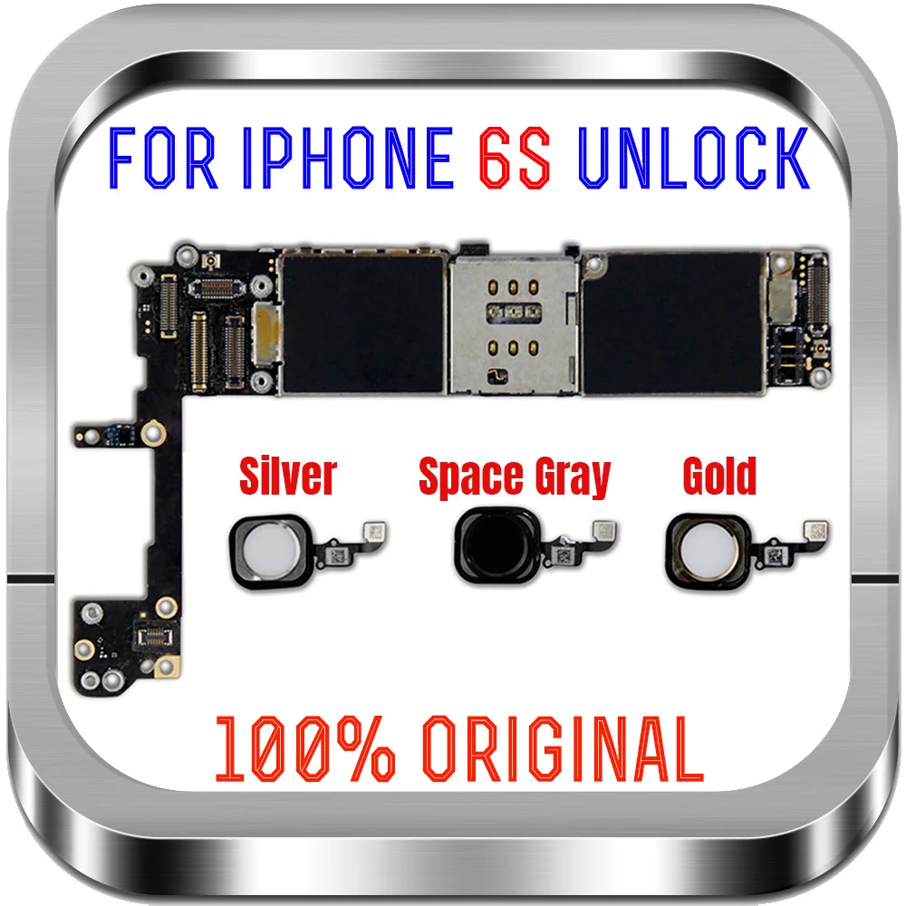 Clean iCloud разблокированная материнская плата оригинальная материнская плата для iPhone 6S материнская плата с/без IOS отпечатков пальцев Touch ID 32GB