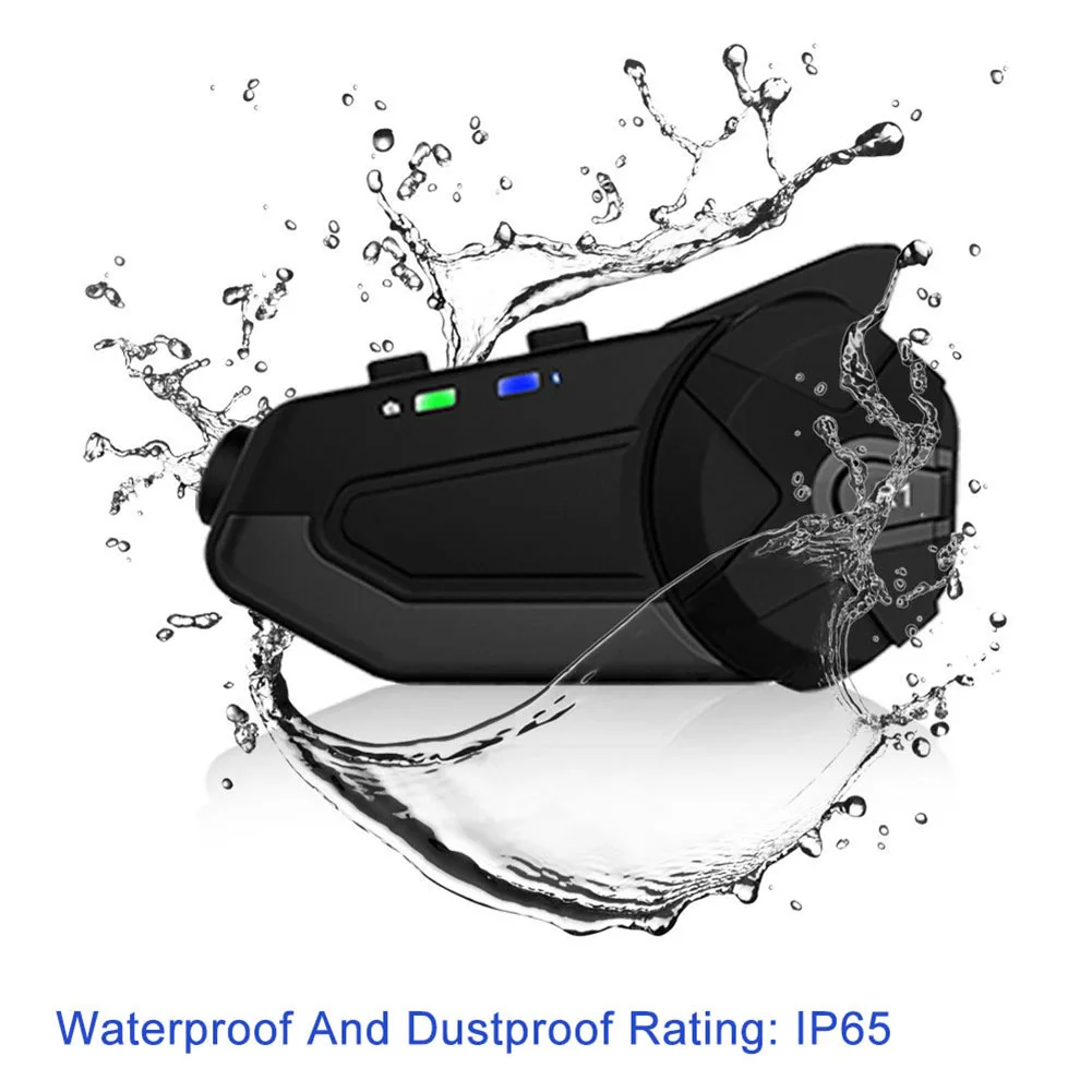 

1080P WiFi Motorcycle Helmet Intercom Bluetooth Headphone Headset Video Recorder Camera Intercom