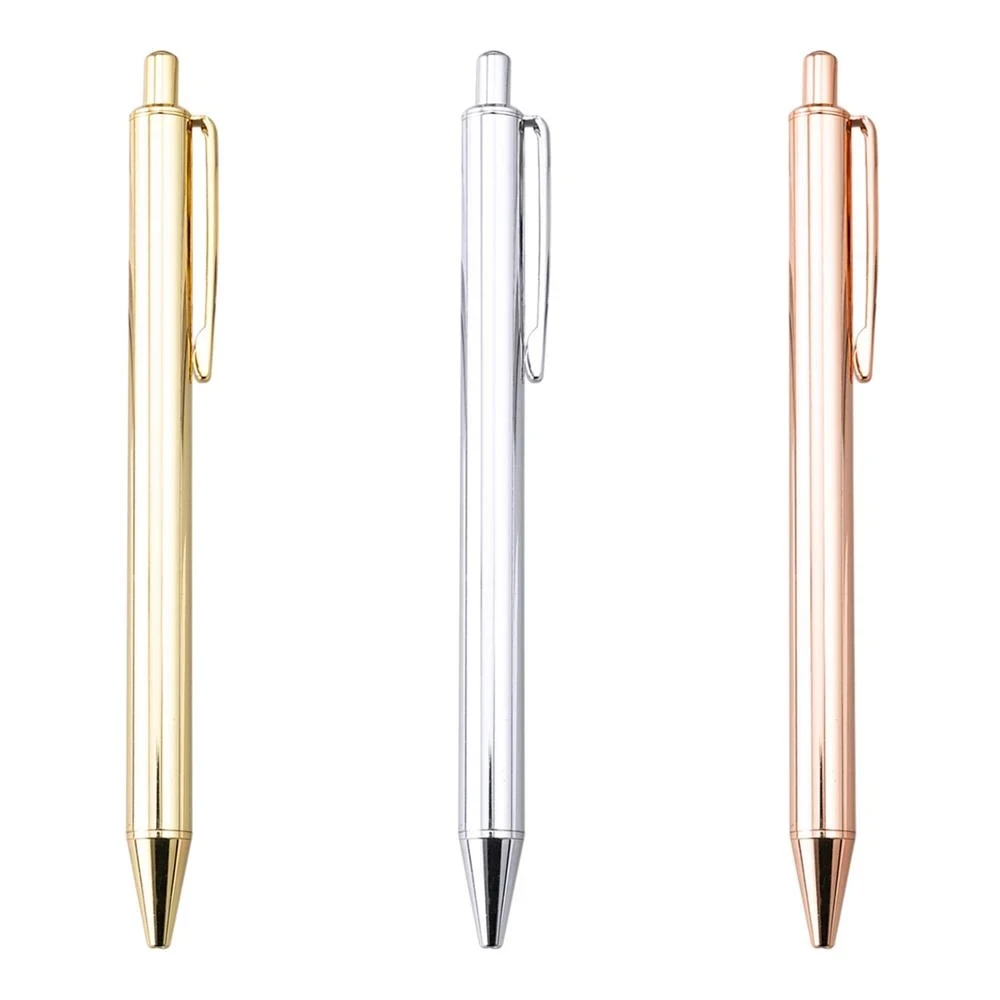 

Металлическая Выдвижная шариковая ручка, 1 шт., хороший подарок для бизнеса, офиса, студентов, учителей, свадеб, коммерческих и школьных канц...