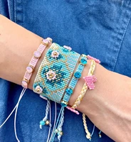 bluestar boho miyuki bracelet for women plum blossom pulseras mujer moda heart crystal armband handmade tassel