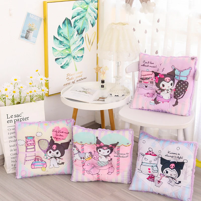 

42CM New Style Kawaii Cinnamorol Kuromi Pillow Melod Cushion Stuffed Cute Doll Plush Toy Home Decoration Give Girls Gifts