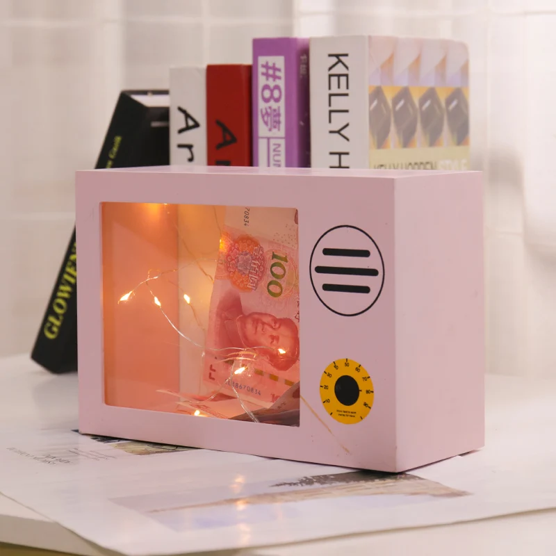 

Прозрачная большая копилка, деревянная копилка для взрослых и девочек, бумажные деньги, милая Копилка большой емкости, копилка для взрослых...