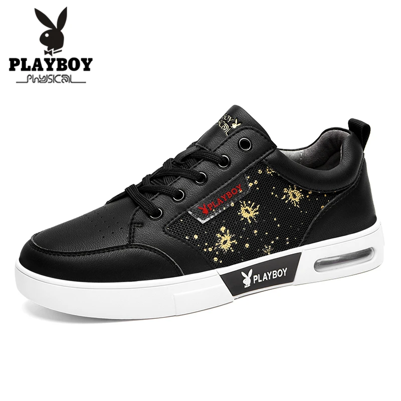 

PLAYBOY New Footwear Fashion Men's Casual Shoes Spring & Autumn Male Shoes PU Leather Shoes Men Flats Zapatillas PL615096