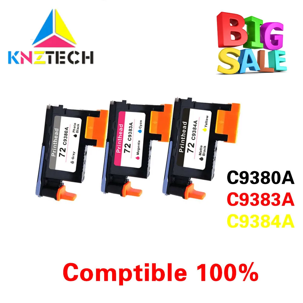 KNZ совместимая с hp 72 Печатающая головка C9380A C9383A C9384A для hp72 DesignJet T1100 T1120 T1120ps T1300ps T2300