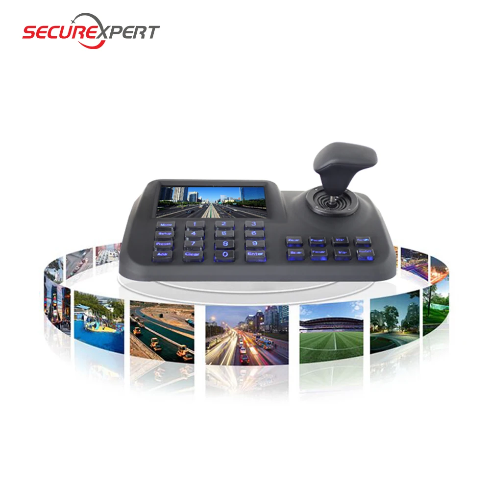 

5 inch LCD screen H.265 Onvif 3D CCTV IP PTZ joystick controller keyboard with HDMI USB for IP PTZ camera Security system