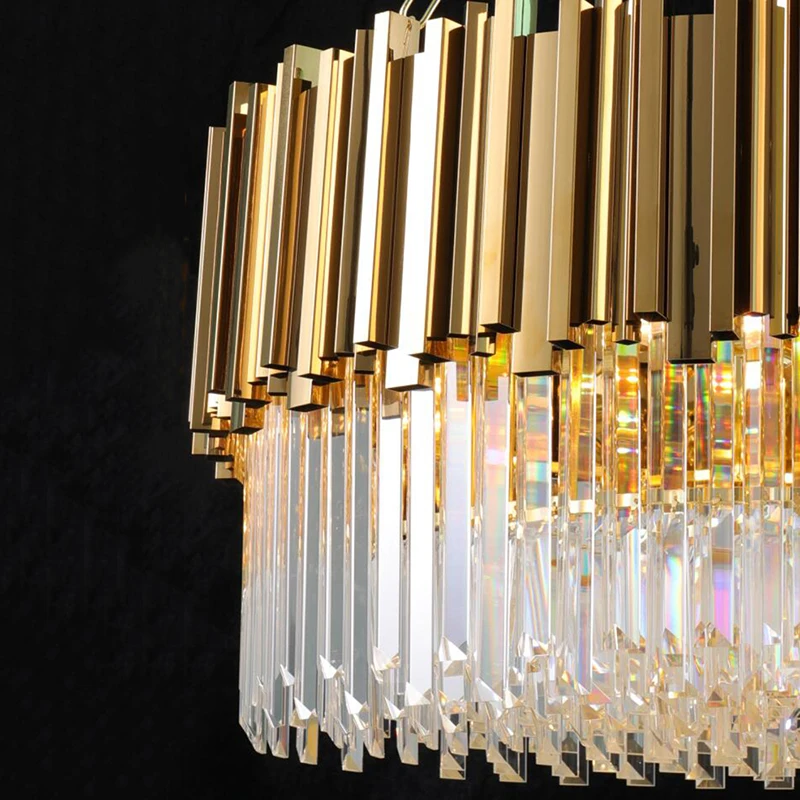 

New Modern Lighting Chandelier Luxurious Crystal Chandelier for Living Room Dining Room Gold Crystal Chandelier LED Lights E14