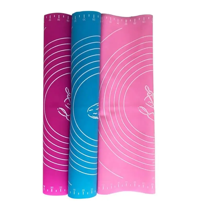 

Silicone Kitchen Dough Mat Cookie Cake Baking Pad Tools Thick Non-Stick Rolling Pastry Mats Pastry Accessories Sheet Pads